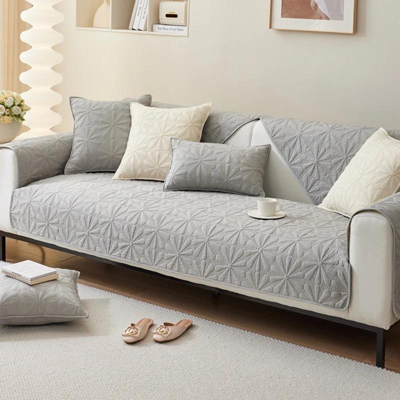 Hochwertiger Stoff Schleifsofa Überwurf Blume Jacquard Rutschfeste Couchbezüge Stickerei Sofa Handtuch Sessel Kissen Frühling Sommer