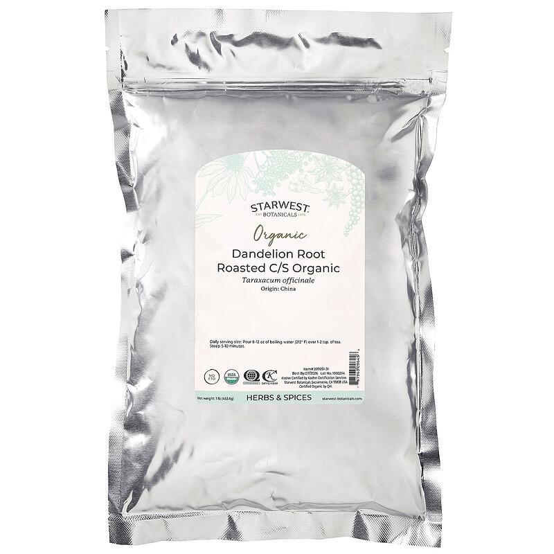 Organic Dandelion Root, Roasted, Cut & Sifted, 1 Lb (453.6 G)