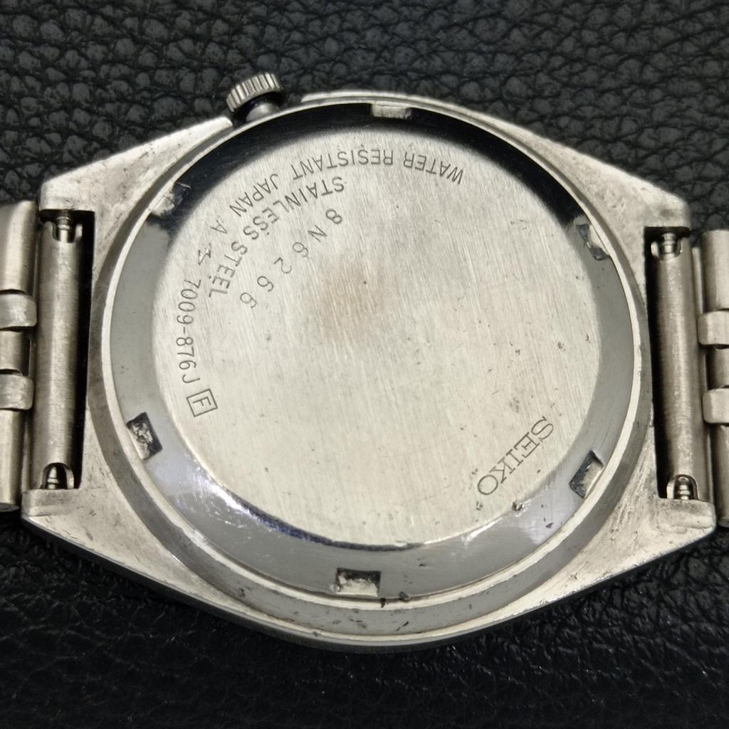 GENUINE VINTAGE SEIKO 5 AUTOMATIC 7019A JAPAN MENS GOLDEN DIAL WATCH a702623-1 R209-a702623