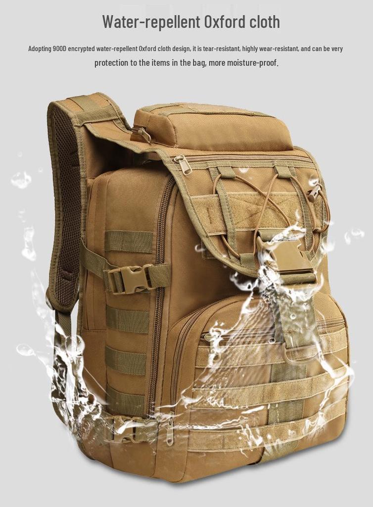 X7 Tactical Waterproof Men's Hiking Backpack - Outdoor Travel & Camping Double Shoulder Bag