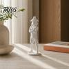 Trendy Chicken Figure 3D Printed Roast Head Man Statue, Creative Desktop Ornament, Compact Accessory Minimalist Modern Statue for Home Office Tabletop