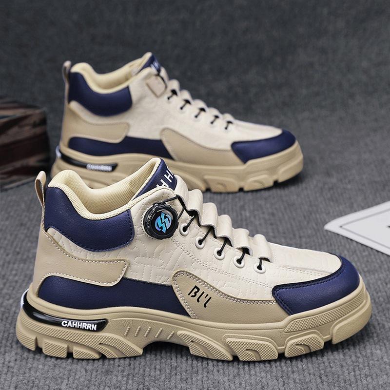 

Thick-soled heightening men s shoes outdoor autumn and winter high-top Martin boots men s fleece tooling boots men s locomotive shoes 2024 44