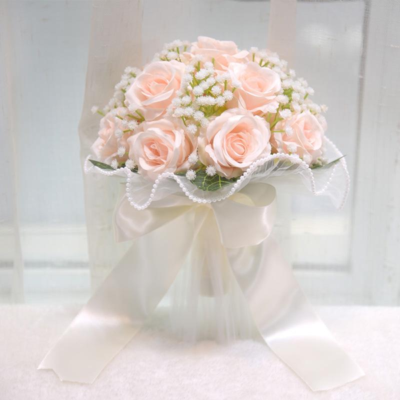 1 Pearl Lace Eternal Rose Flower Photography Prop for Weddings Multi-purpose Artificial Rose Bouquet Ribbon