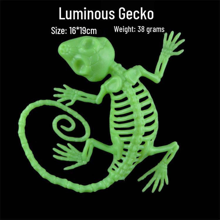 Halloween Skelett Tiere: Leuchtende Schlangen-, Spinnen-, Skorpion-, Gecko-Knochen-Dekoration