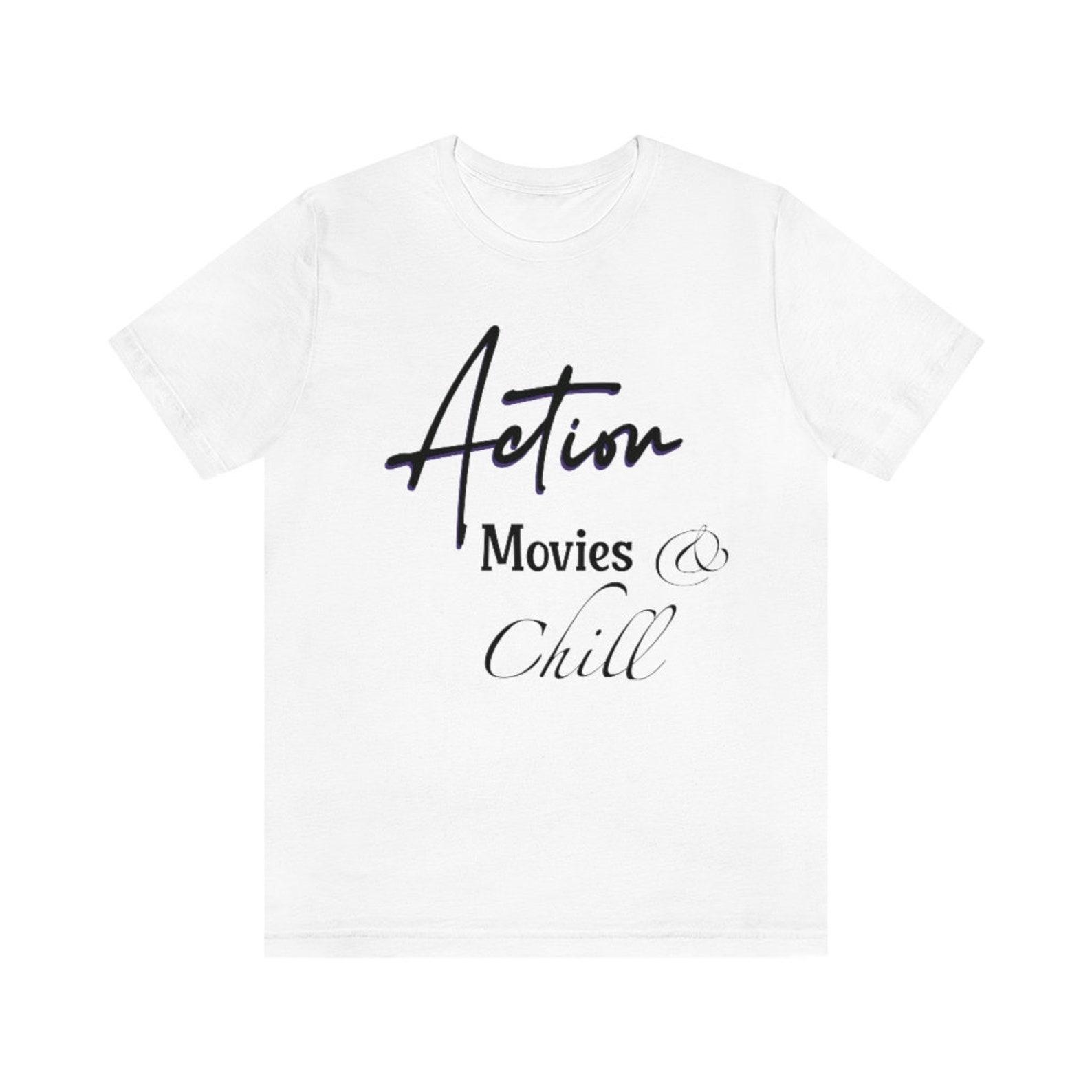 Action Movies and Chill Unisex Jersey Short Sleeve Tee XL