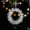 New Christmas Decoration Glitter Acrylic Ornament Transparent Snowflake Pendant for Xmas Tree Scene Decor Happy New Yeart