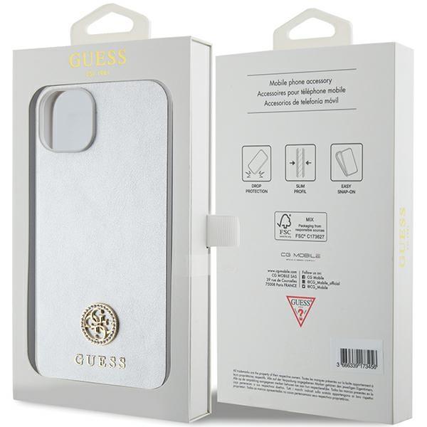 Guess Guhcp15Mps4Dgps Iphone 15 Plus / 14 Plus 6.7 Srebrny/Silver Hardcase Strass Metal Logo