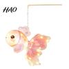 Parent Child Handicraft Activity DIY Mid Autumn Goldfish Lantern Kit for Kids, Handheld Glowing Fish Paper Lamp Soft LED String Light with Traditional