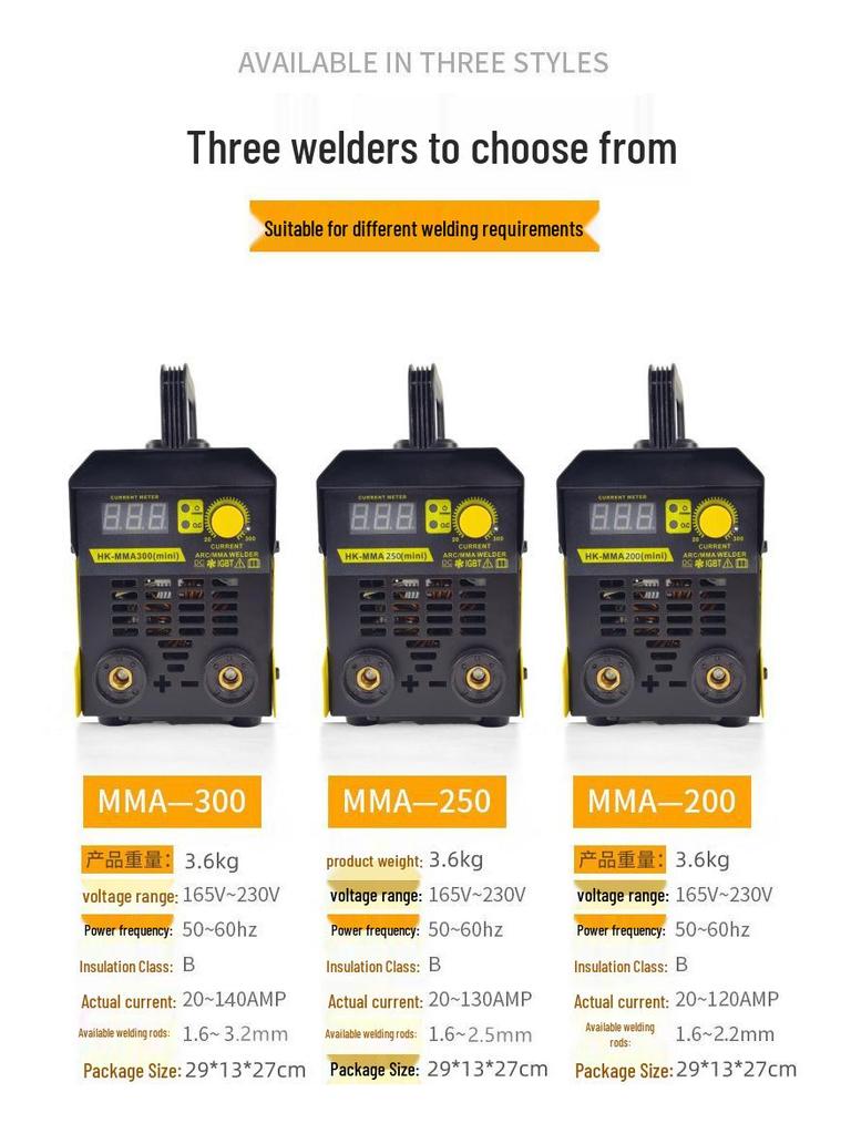 Mini Máquina de Solda Elétrica MMA Portátil 220V, Inversor DC Máquina de Solda Manual para Metalurgia Doméstica