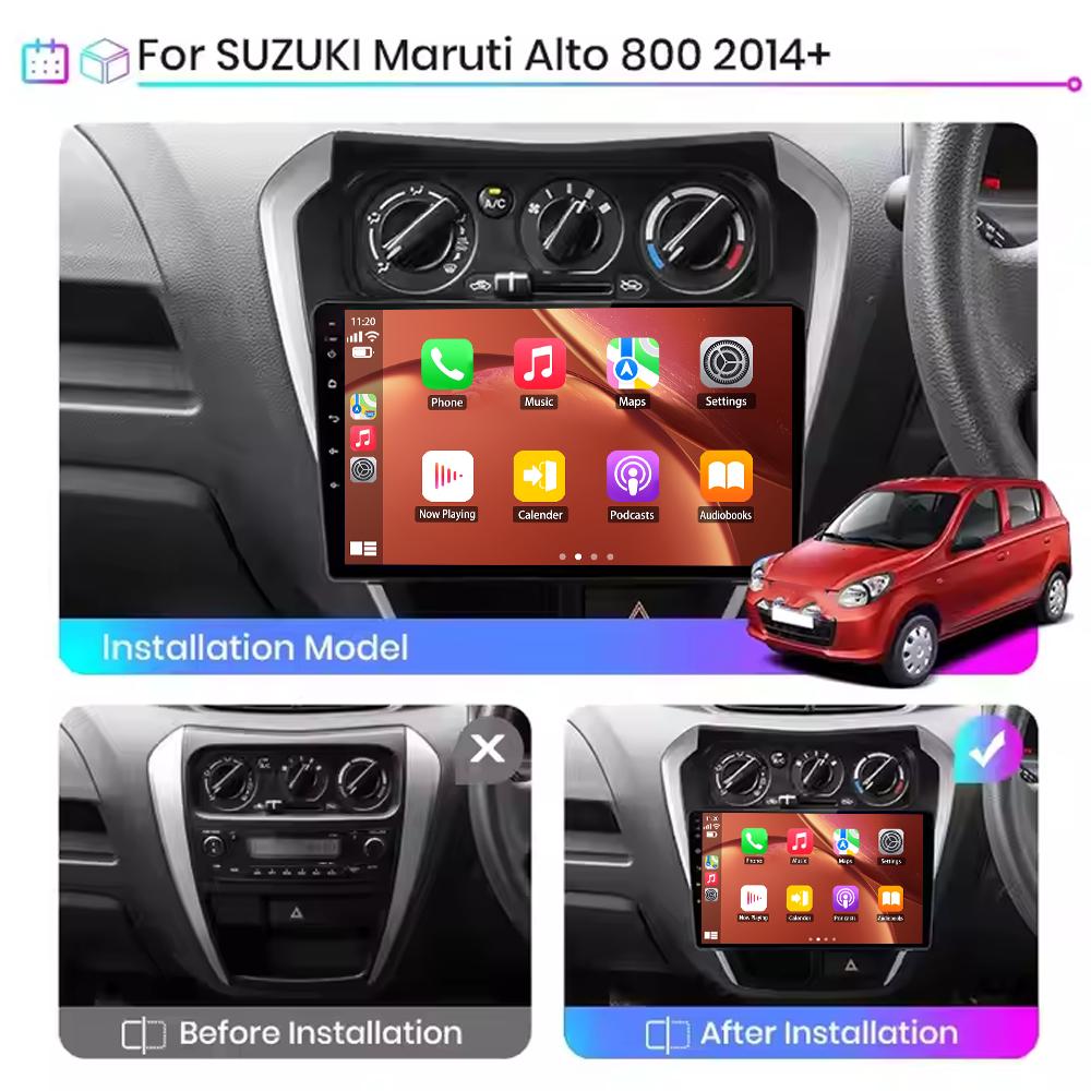 Car Radio Android For SUZUKI Maruti Alto 800 2015+ GPS Navigation Video 5G Auto Stereo Wifi Multimedia Player Cam 2din DVD