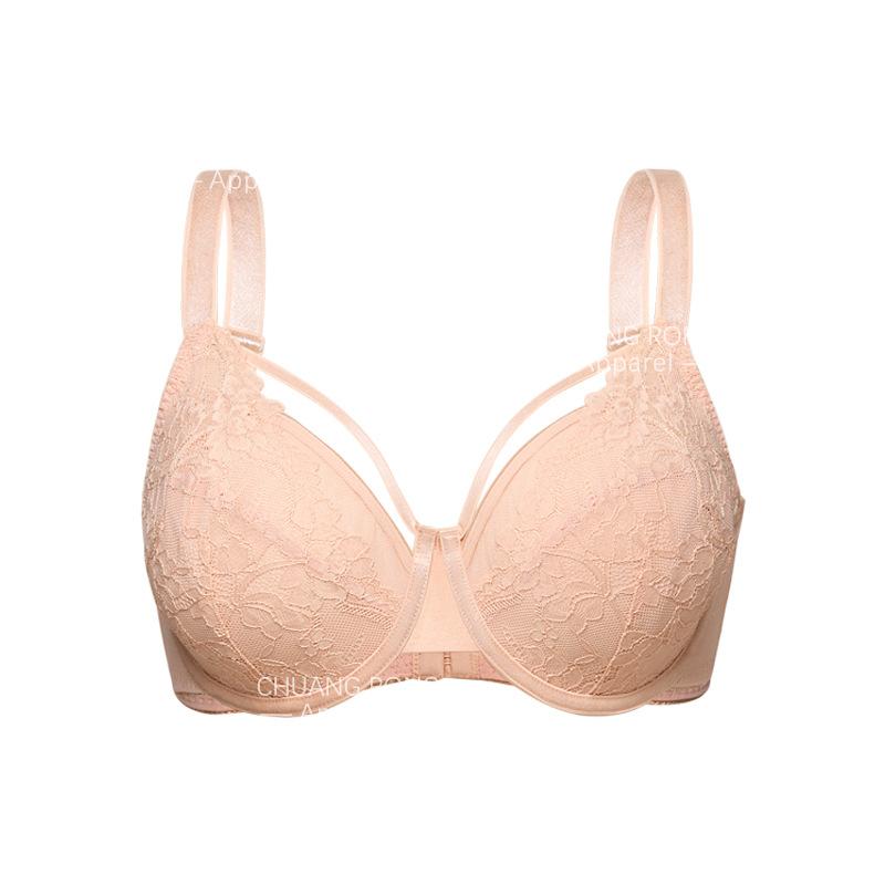Ragazza Grassa con Anello in Acciaio Taglia Grande Intimo Stile Sottile Seno Grande Reggiseno Piccolo Coppa Piena Anti-cedimento Seno Laterale