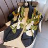 Summer new fashion trend scarf female navy style professional square scarf simulation silk 91 shawl European and American sunscreen silk scarf