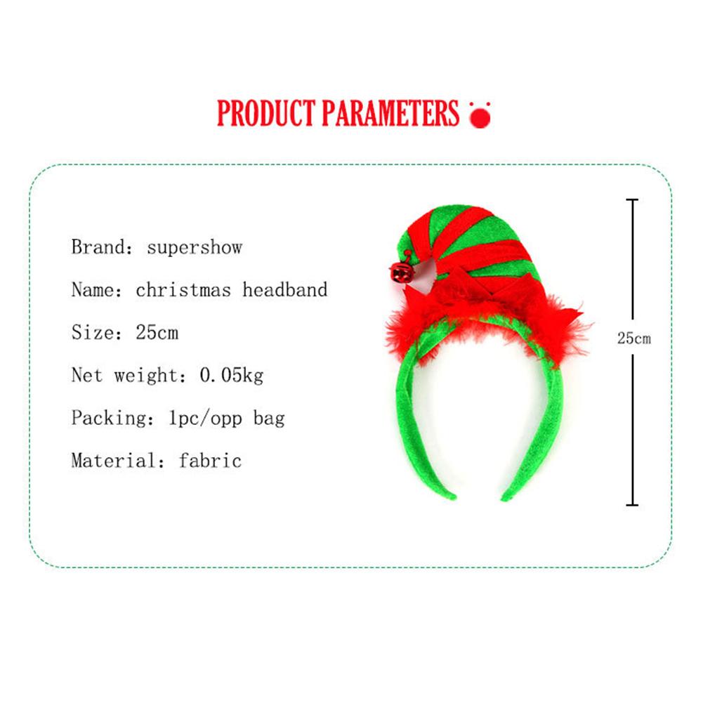 Christmas Hairband Fancy Antlers Elf Jingle Bells Head Hoop Costume Accessories