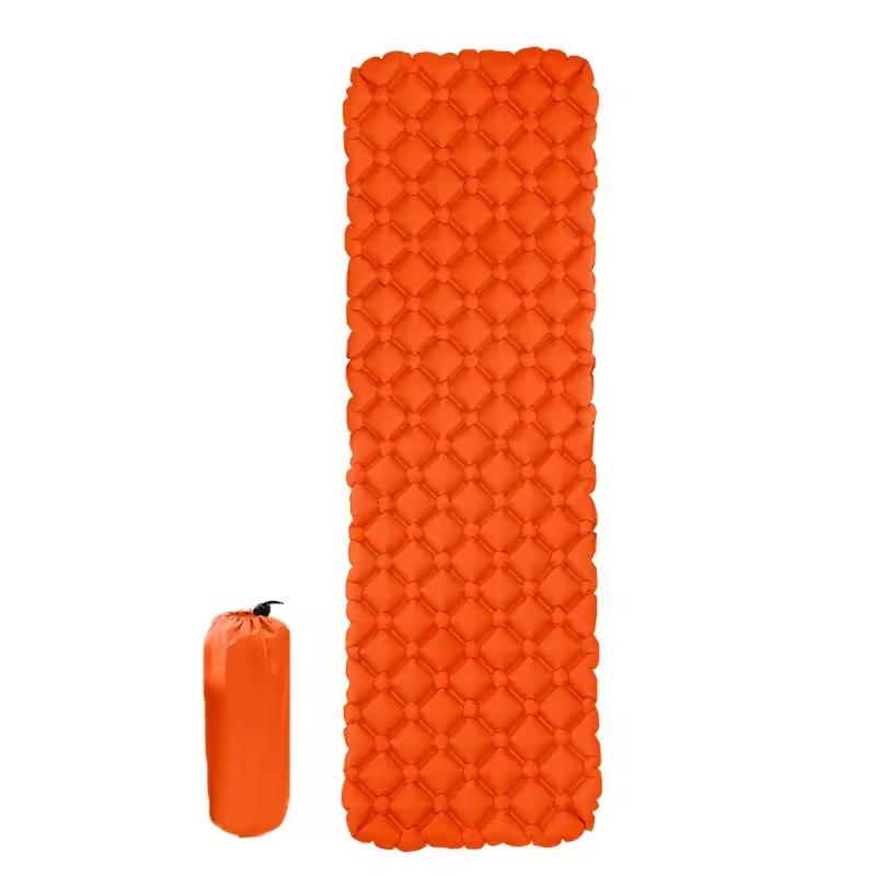 Outdoor Camping Inflatable Sleeping Mat 5cm Thick Padding Durable Built Foot Pump Waterproof Lightweight Design Multiple Colors