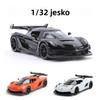 Koenigsegg Jesko Model Samochodu Ze Stopu 1:Skala 32 z kontrolą bezwładności dla kolekcjonerów i dzieci