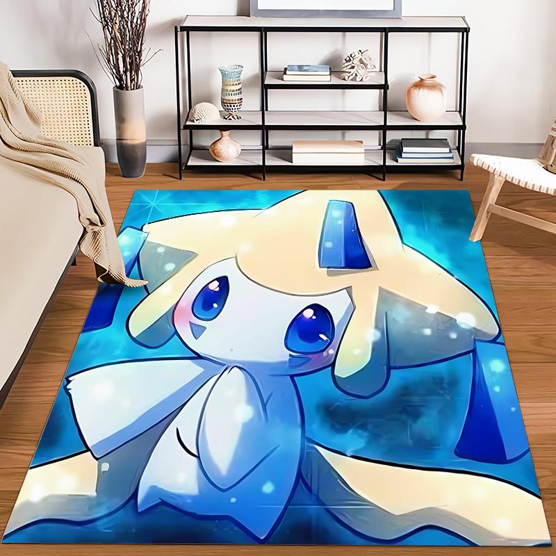Various Sizes Pokemon Jirachi Cartoon Carpet Home Large Size Decor Rug Bedroom LivingRoom Sofa Balcony Multi Scene Available Mat