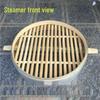 Cesta grande de bambú con borde de aluminio y rejilla para cocinar al vapor para Baozi y Mantou