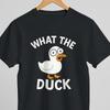 Funny Duck T Shirt What the Pun Silly Animal Meme Quirky Humor for Lovers Vintage Washed Comfortable Fashion Versatile