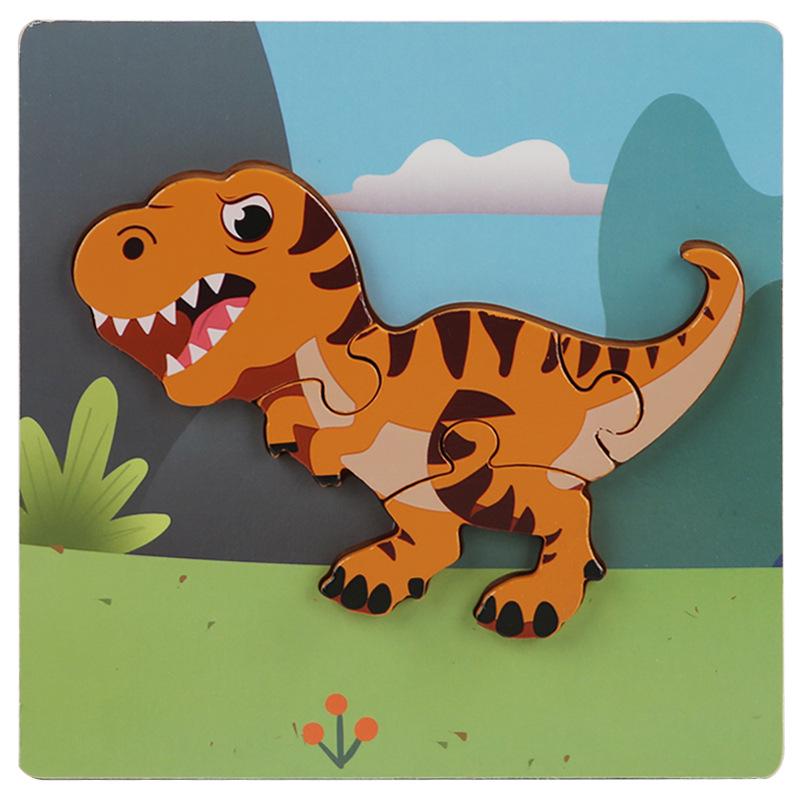 Wooden 3D Puzzle for Early Education: Infant & Toddler Intellectual Development, Hand-Eye Coordination Toy for 1-3 Year Old Boys & Girls