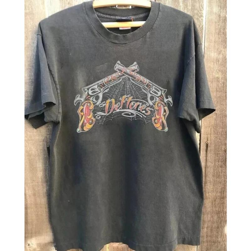 Deftones Band Tshirt Retro Style Summer New Casual Original Style Unisex Tshirt