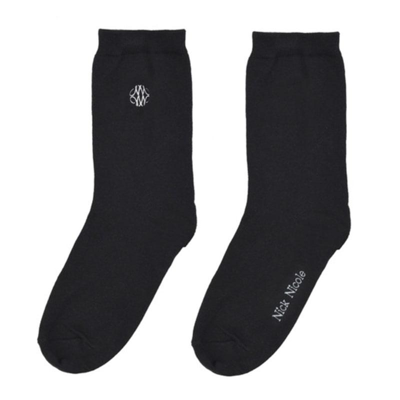 NICK&NICOLE NICK NICOLE LOGO SOCKS_GRAY