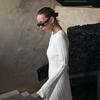 White Knitted Long Dress Women 2026 Spring New Long Sleeve Bandage Loose Casual Dress Streetwear Womens Vestidos