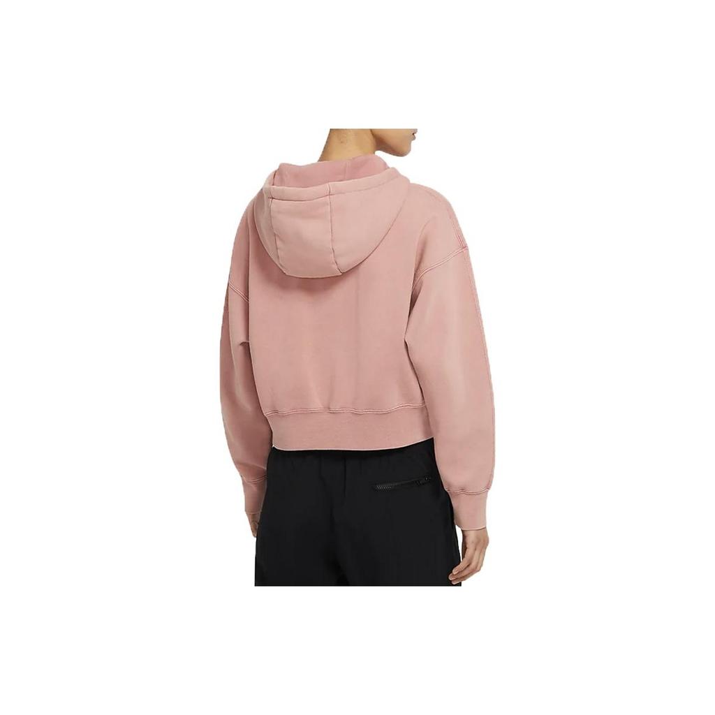 Jordan Solid Color Fleece Hoodie Women Tops Desert-Berry-Red CV7738-614