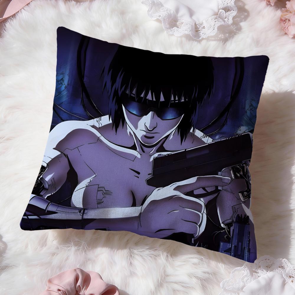 g-Ghost in the Shell Cushion Cover Premium Comfort Reversible Pillow Cove -Two in One Design for Any Room & Car Interior