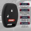USARemote Keyless Entry Remote Key Fob Cover Silicone Rubber Skin 3-Button Replacement for Honda Fit Odyssey Ridgeline Pilot (CWTWB1U545)