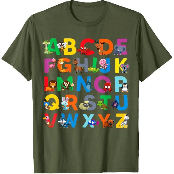 Zoo Animal Alphabet ABCs Animals Learning A-Z ABC Letters T-Shirt