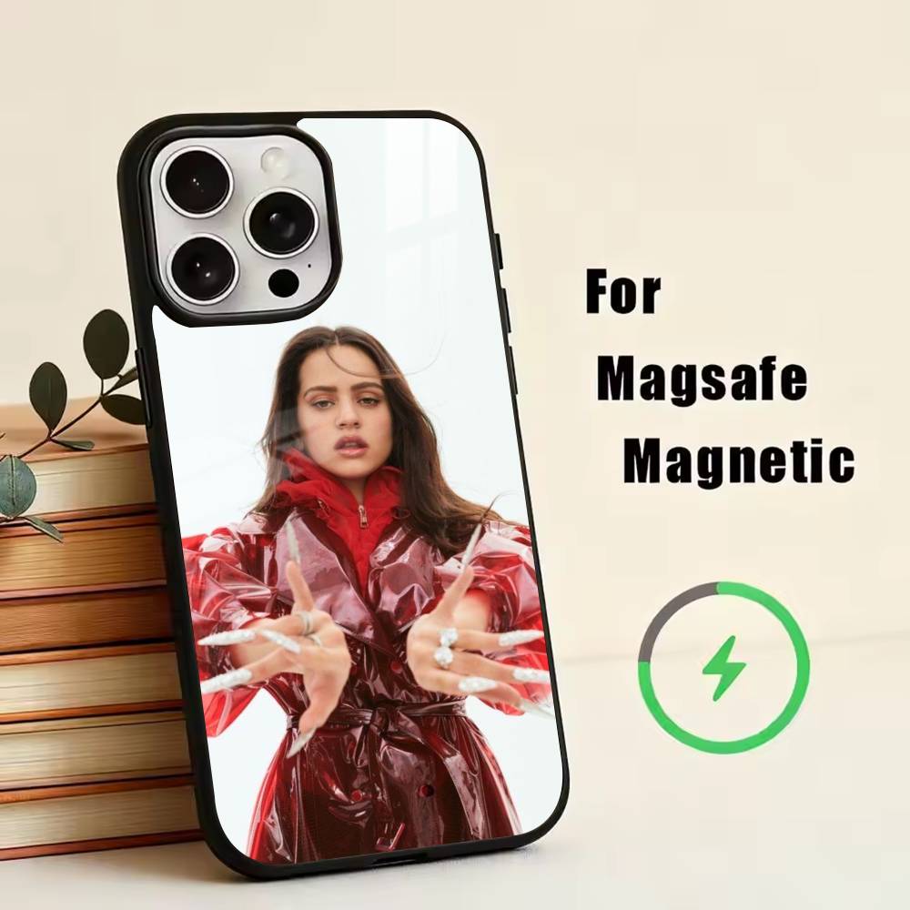 

Singer R-ROSALíA Phone Case For iPhone17,16,15,14,13,12,11 Plus,Pro Magnetic For Magsafe Wireless Charging iPhone12