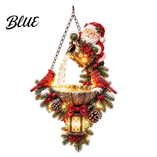 Dreamy Winter Party Ornament Christmas Garden Lantern Magic Pouring Light Hanging Ornament LED Warm Reusable Decor Glow Lighted Santa Snowman