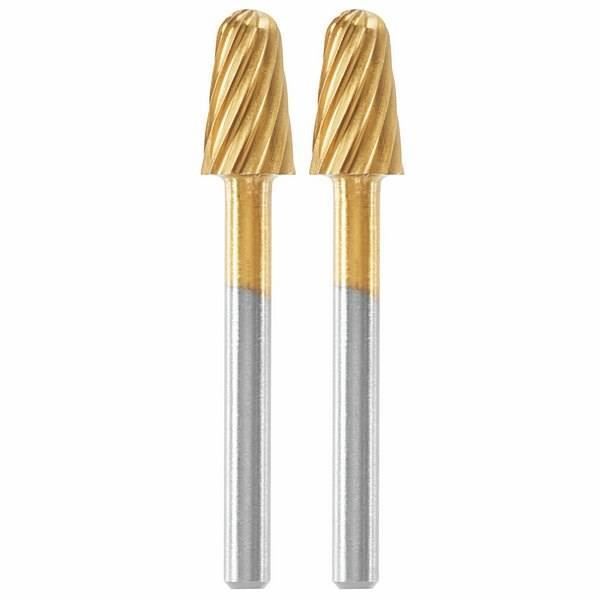 2er-Set HSS-Fräser hohe Langlebigkeit Dremel Max 117 - ø 6,4mm Rundspitze