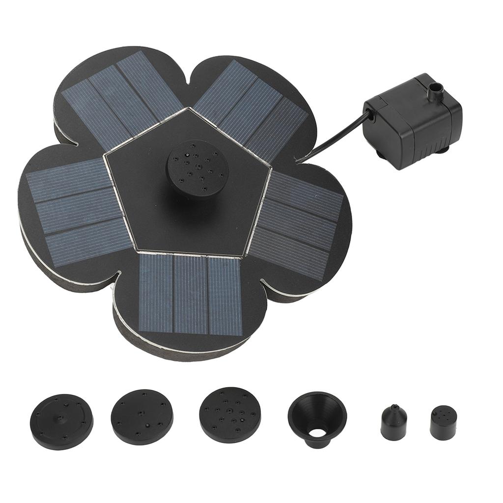 Solar Fountain Solar Powered Plum Blossom Style Fast Start Up Easy Installation Widely Used Stable Solar Water Fountain