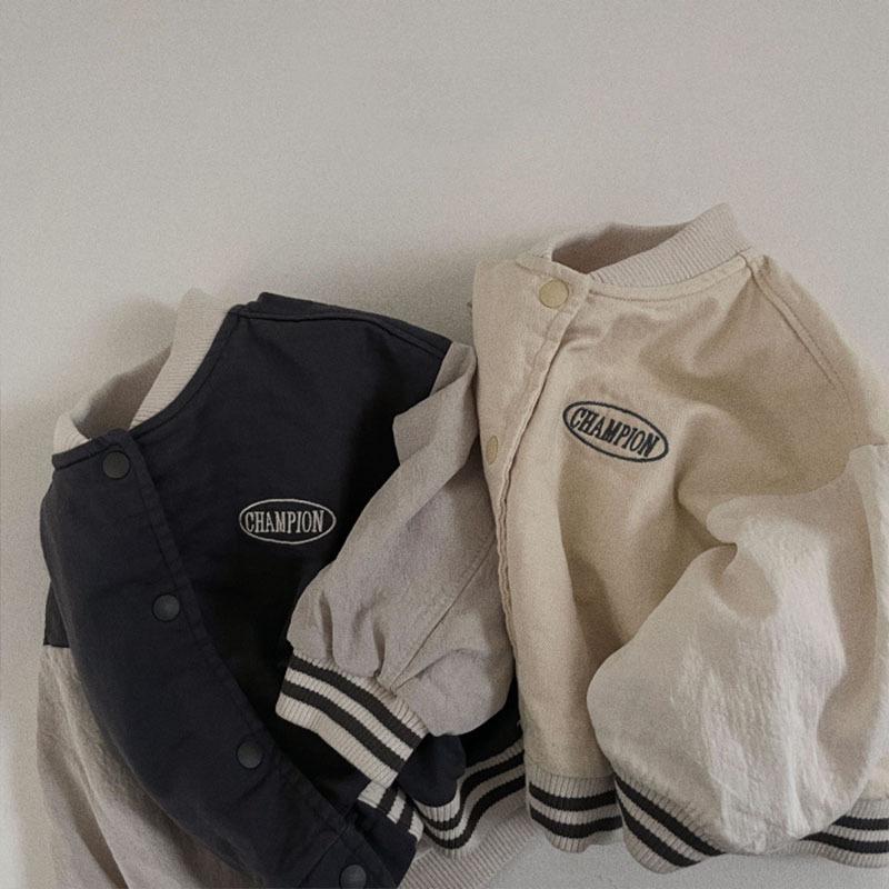 Trendy Korean-Style Infant & Toddler Baseball Jacket: Handsome, Casual Spring/Autumn Sportswear