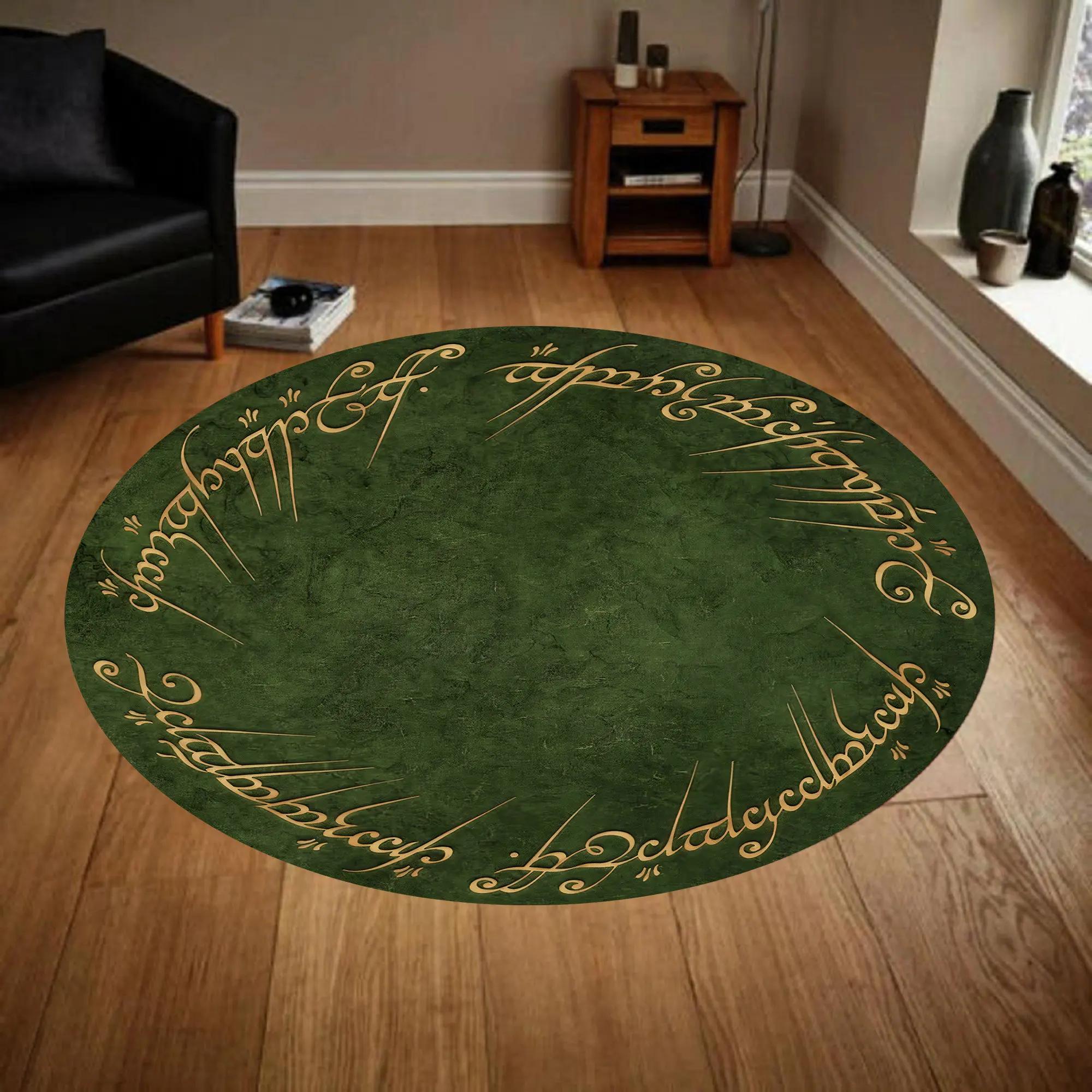 

The Hobbit Movie Round Rug - Fantasy Lord of the Rings Inspired Decor for Living Room, Premium Home Accent 120cm