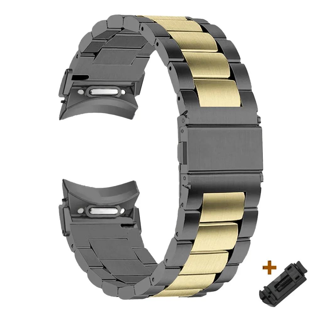 Quick Fit Stainless Steel Band for Samsung Galaxy Watch 6 4 5 Pro 40 44mm 45mm 42 46mm No Gap Strap for Watch6 Classic 43mm 47mm