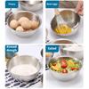 Stainless Steel Salad Bowl Rice Cold Noodles Lamian Noodles Bowl Cuisine Tub Kitchen Tableware Food Container Gold and Silver