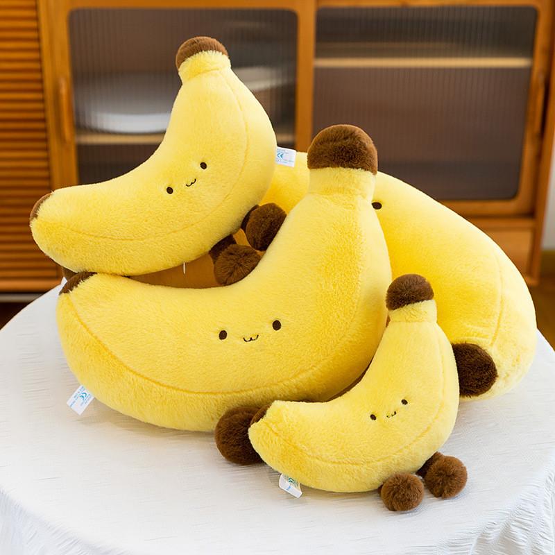 Süßes Bananen-Stofftier mit kurzem Flor Weicher Stoff Für Kinderzimmer-Dekoration