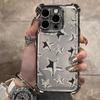Silver Plating Phone Case For Xiaomi 15T 15 14 13 Poco M7 F7 F4 F5 X7 X6 X5 X3 Pro Ultra 4G 5G Anti Fall Airbag Star Print Y2K