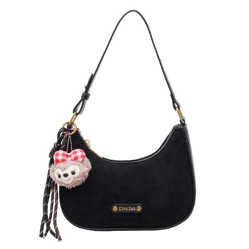 Premium sense niche bag women's autumn and winter matte retro shoulder messenger bag dumpling bag