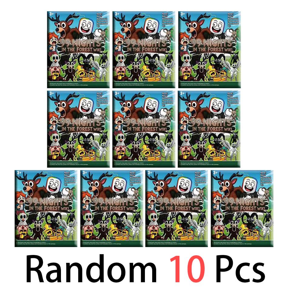 Neues 10-teiliges Set 99 Nächte im Wald Hirsch BeutelFiguren WolfsFiguren Spielzeug Ornament Dekoration Sammlung WeihnachtsSpielzeug Geschenke