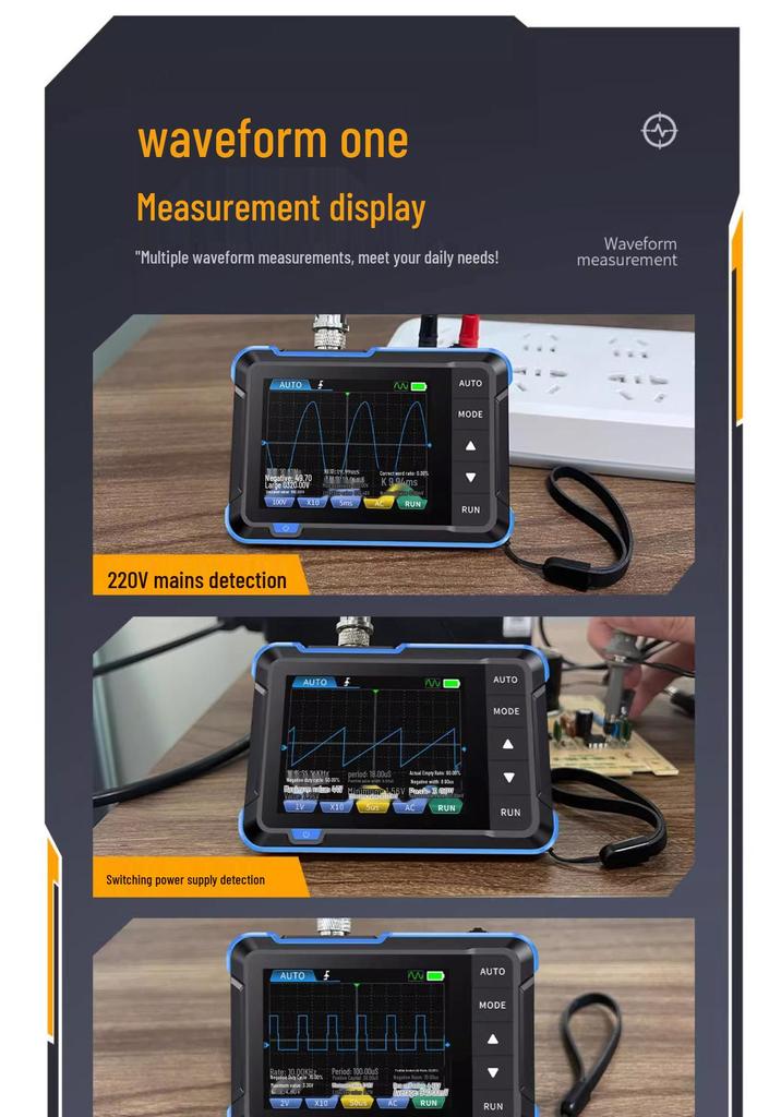 FNIRSI DSO153 Portable Multifunctional Digital Oscilloscope & Mini Signal Generator, 1MHz Bandwidth