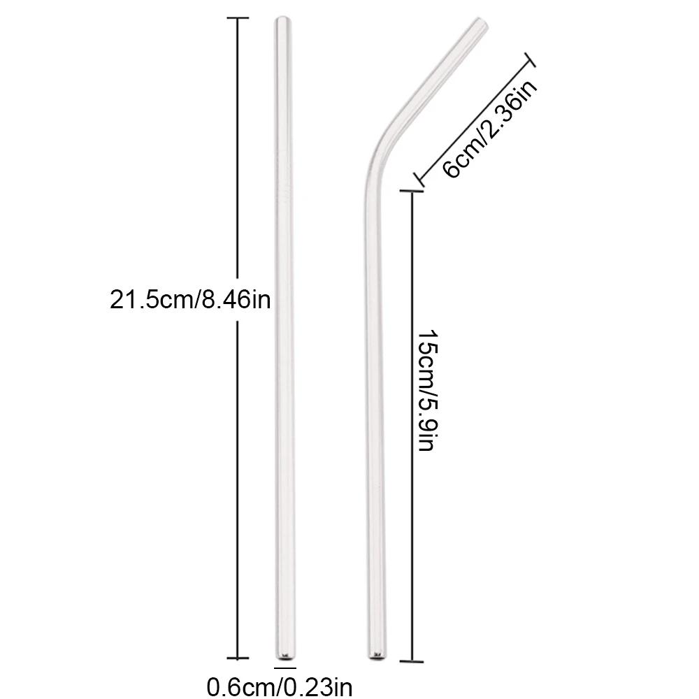 

3Pcs Reusable Coloful Straw Set Stainless Steel Straw Straight Bent Drinking Straw With Cleaning Brush Home Bar Accessory серебряный