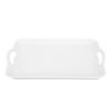 Modern Tray Thickened Heat Resistant Anti Scald Delicate Essential Oil Tray with Handle for Home Salon White