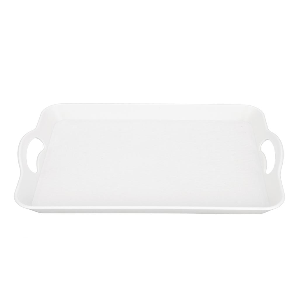 Modern Tray Thickened Heat Resistant Anti Scald Delicate Essential Oil Tray with Handle for Home Salon White