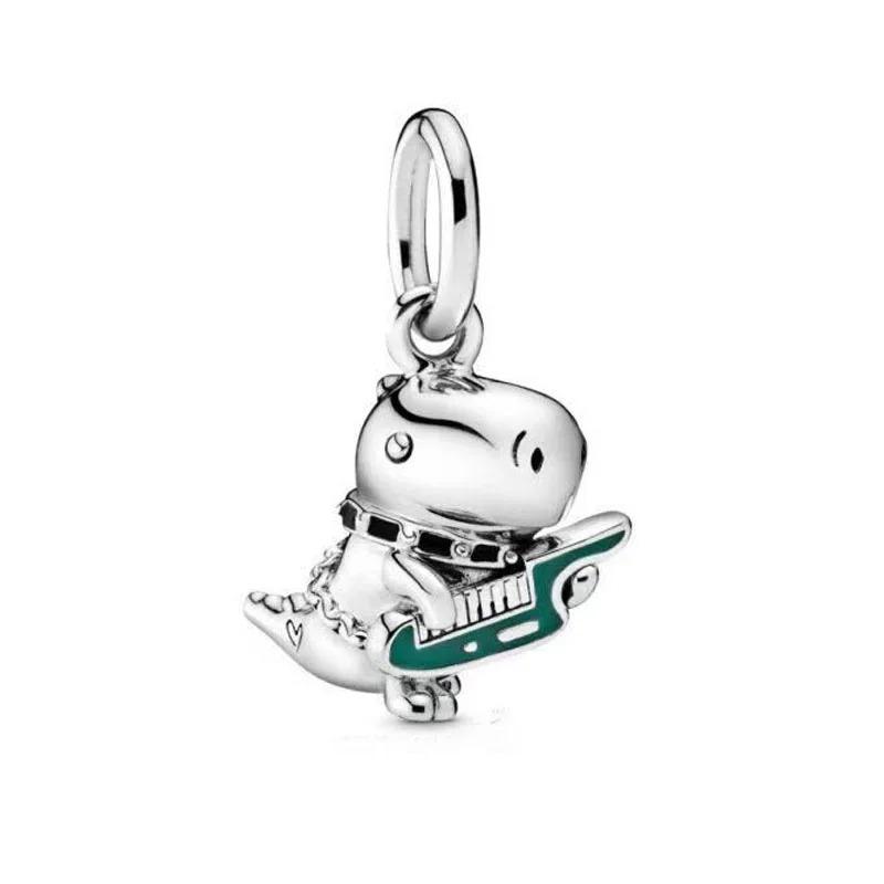 New Fashion 925 Silver Piano Badminton Headphones Guitar Pendant Charms for Bracelet Women Jewelry Gift