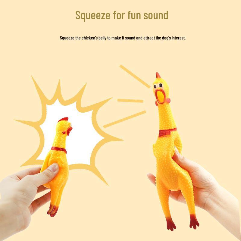 Schreiendes Huhn Hundespielzeug - Einzigartiges Vokalisiertes Huhn 6"