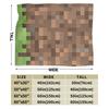 Super Soft Plush Bedding Throws Cartoon Mines Pixels Game  Blankets  For Couch Bed Camping Flannel Bedspread Bed Cover