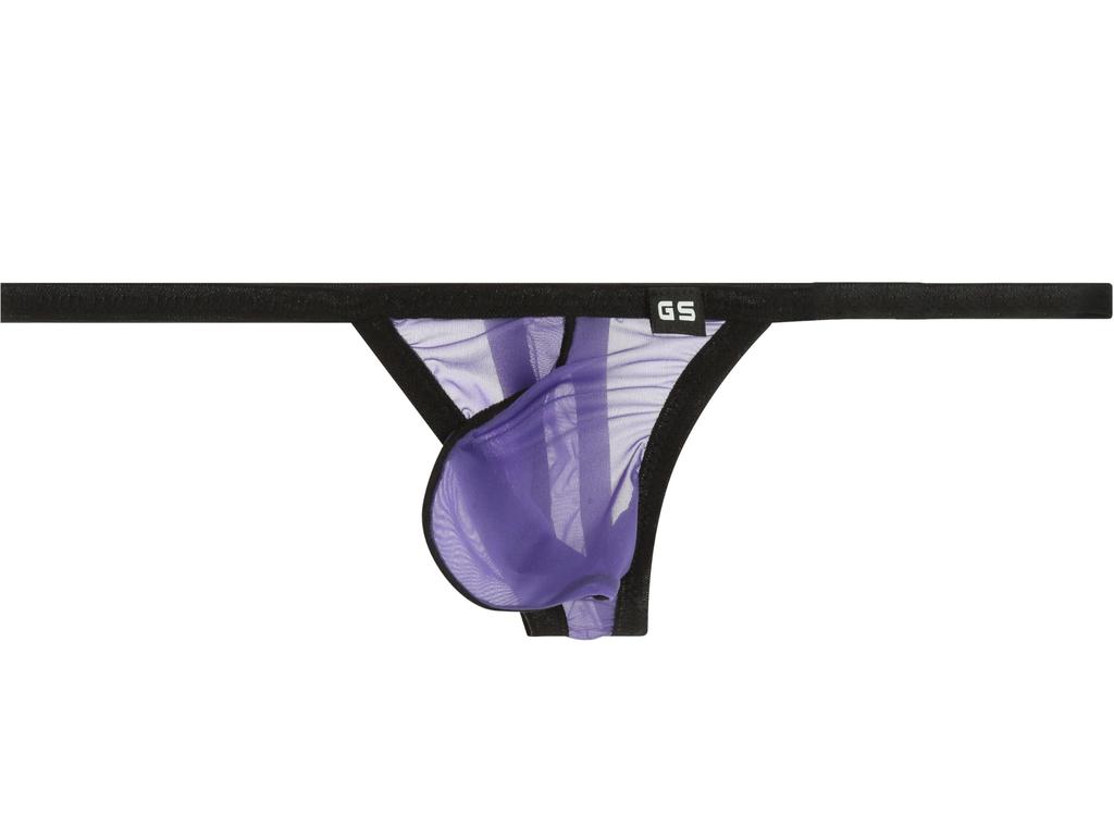 Size Convex Full 3D Stitching G-Station Men's T-Back, M, Purple, STC, Front, Seam, Men's Underwear,